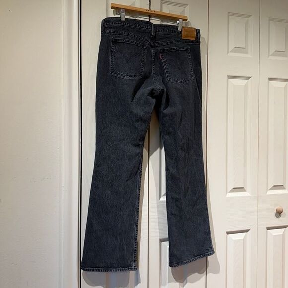 LIKE NEW Levi’s Premium Wedgie Bootcut High Rise Jeans Black Low Stretch 34 - Picture 9 of 12